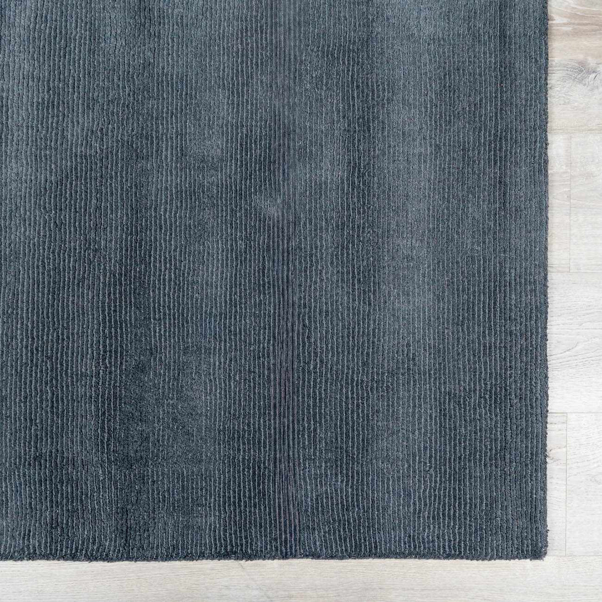 Brockton Solid Night Blue Wool Rug