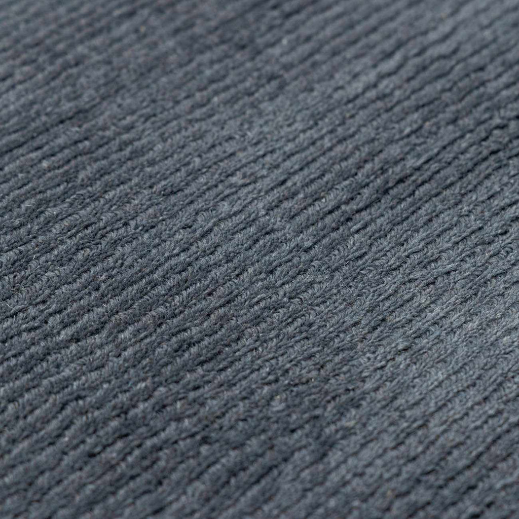 Brockton Solid Night Blue Wool Rug