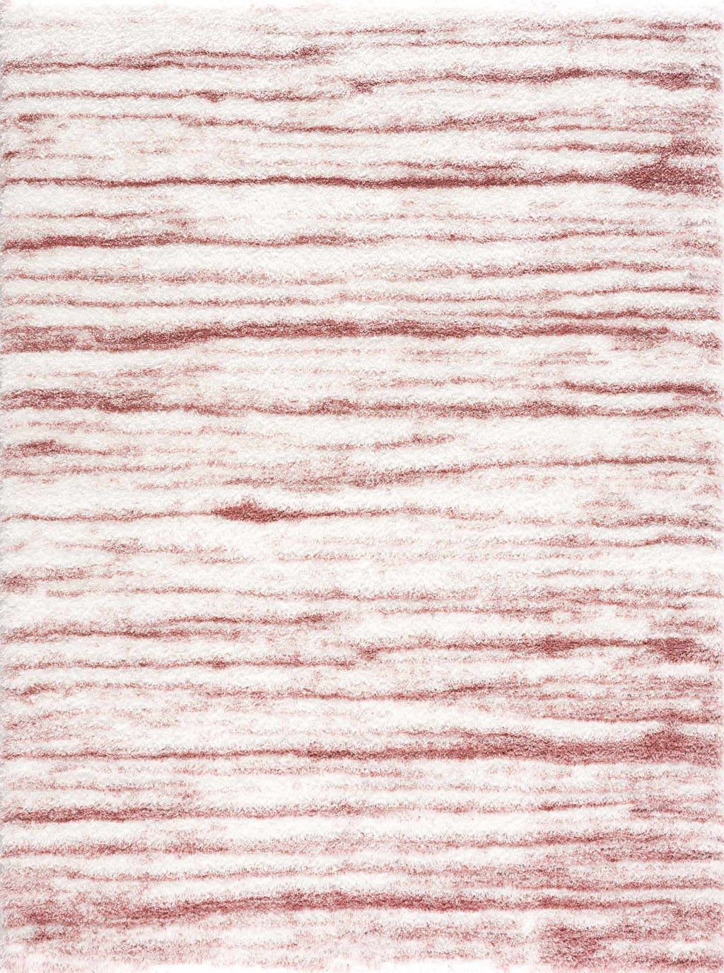 Melia Pink Striped Plush Area Rug - Clearance