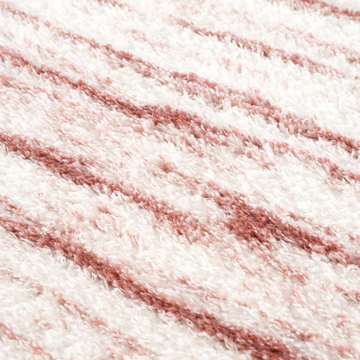 Melia Pink Striped Plush Area Rug - Clearance