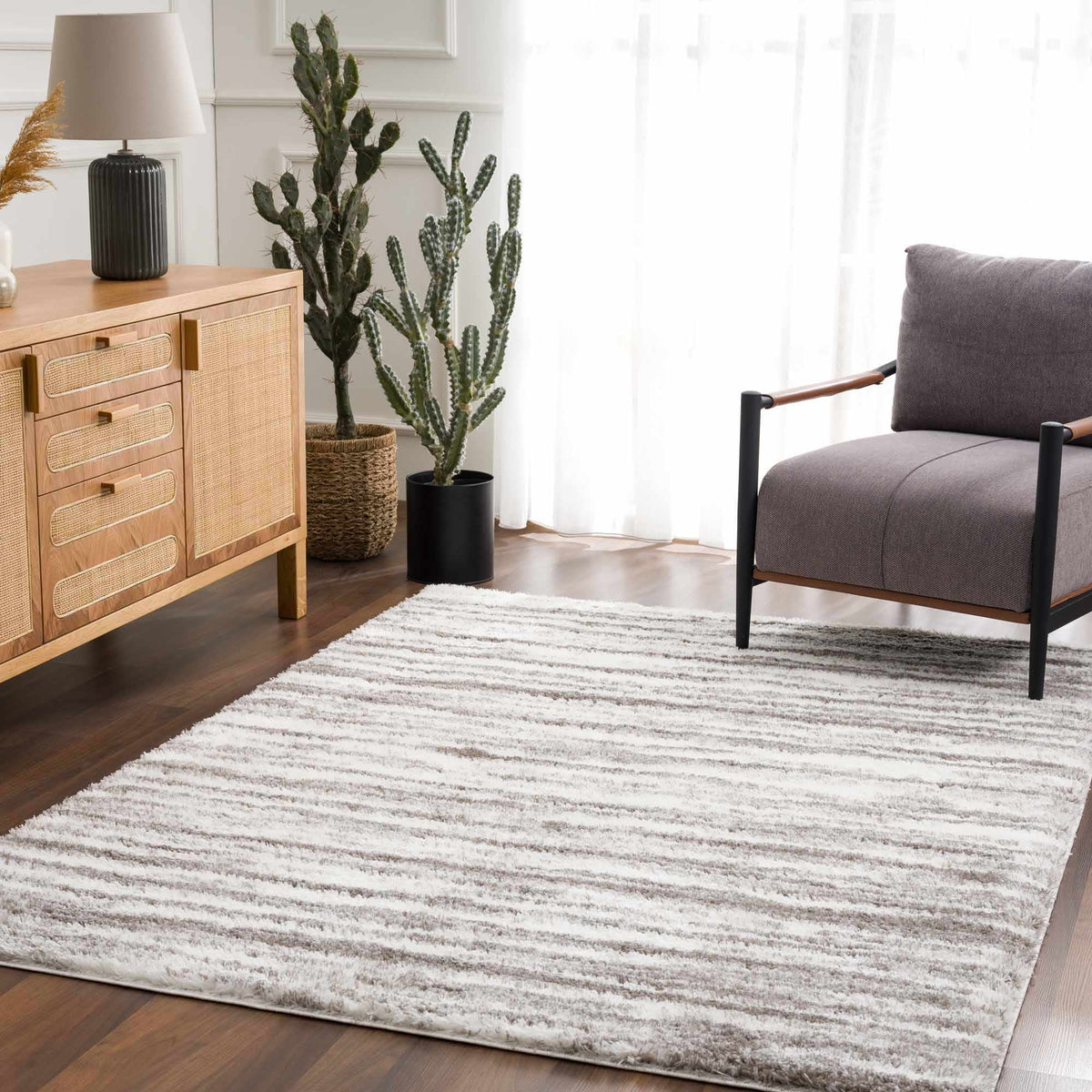 Natsu Natural Gray Area Rug - Clearance