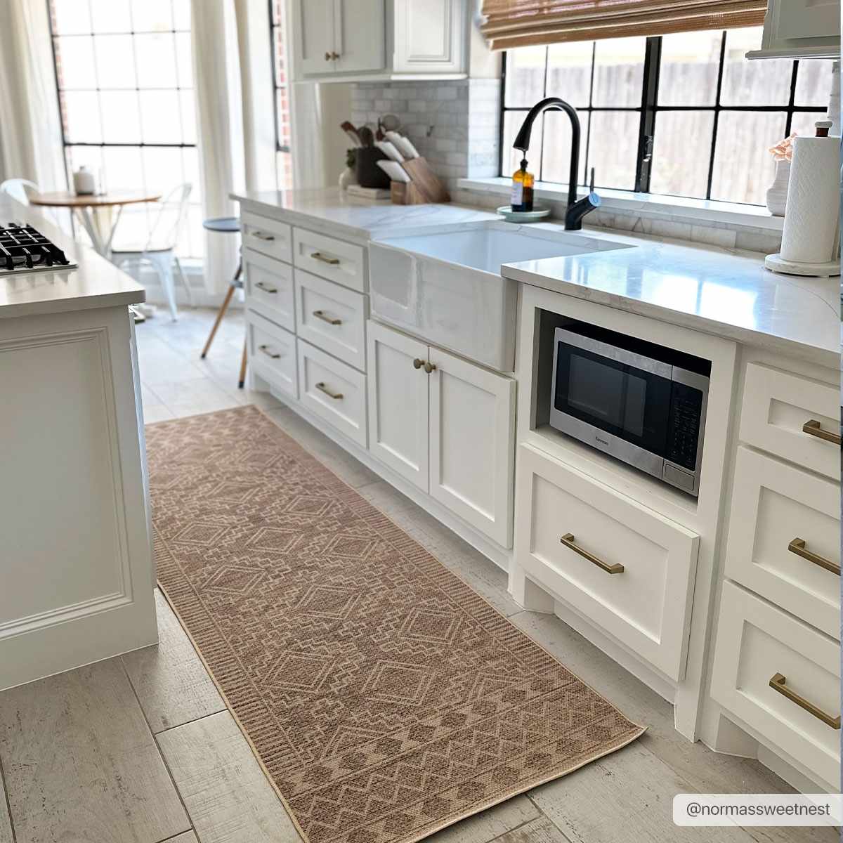 Halle Beige Washable Area Rug - Clearance