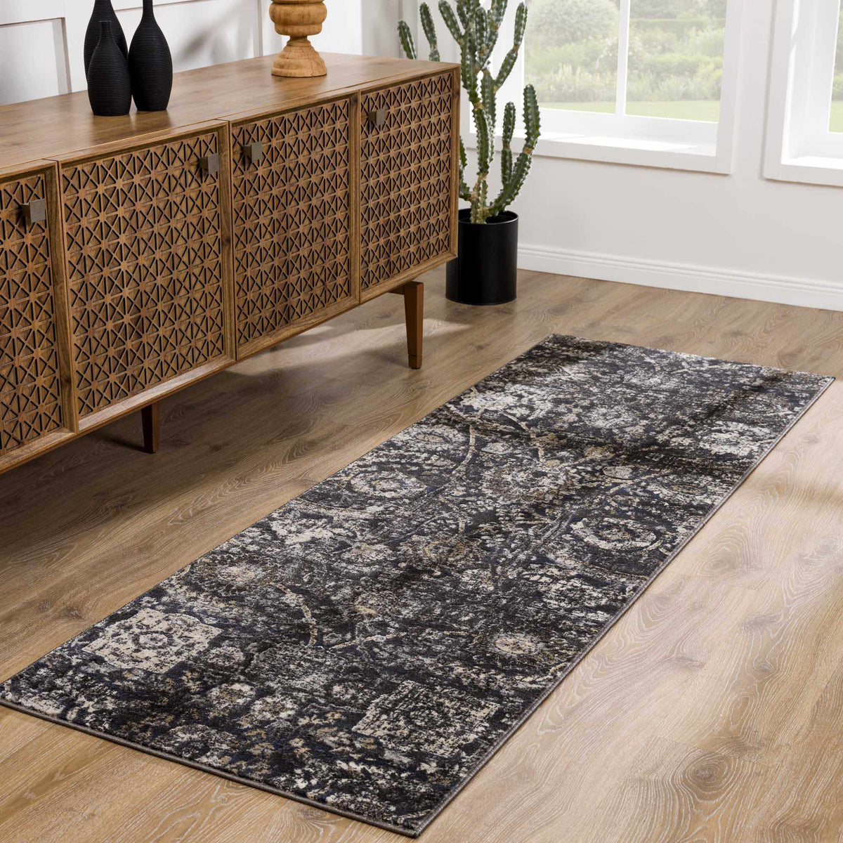 Georgiana Charcoal Area Rug