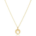 16" Necklace Gold - Star Small Gold Disc
