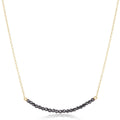 16" Necklace Gold - Beaded Bliss Faceted Hematite