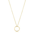 16" necklace gold - halo gold charm