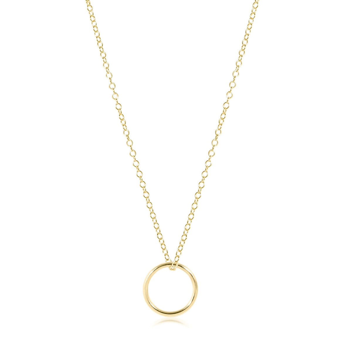 16" necklace gold - halo gold charm
