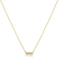 14kt Gold and Diamond Significance Bar Necklace - Three