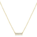 14kt Gold and Diamond Significance Bar Necklace - Five