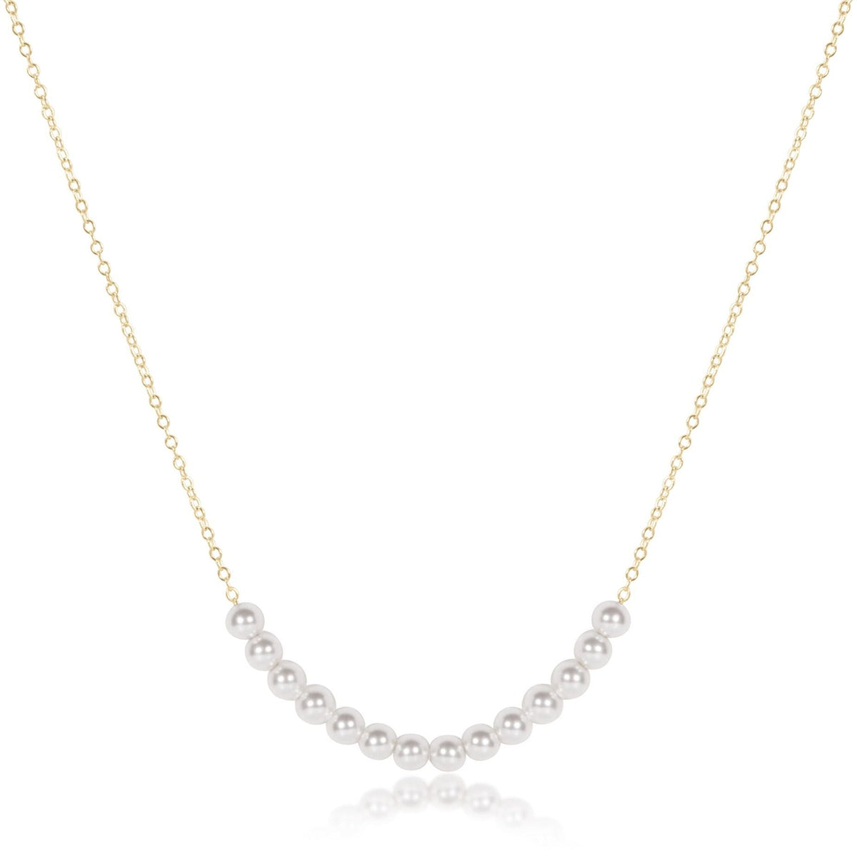 16" Necklace Gold - Beaded Bliss Pearl