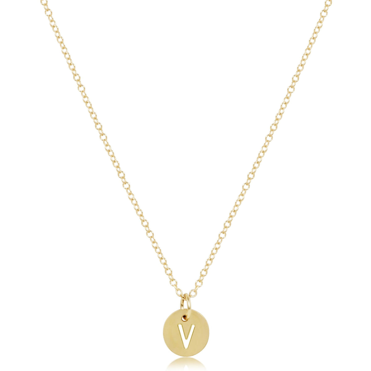 16" Necklace Gold - Respect Small Gold Disc
