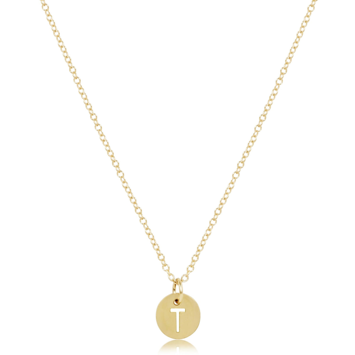 16" Necklace Gold - Respect Small Gold Disc
