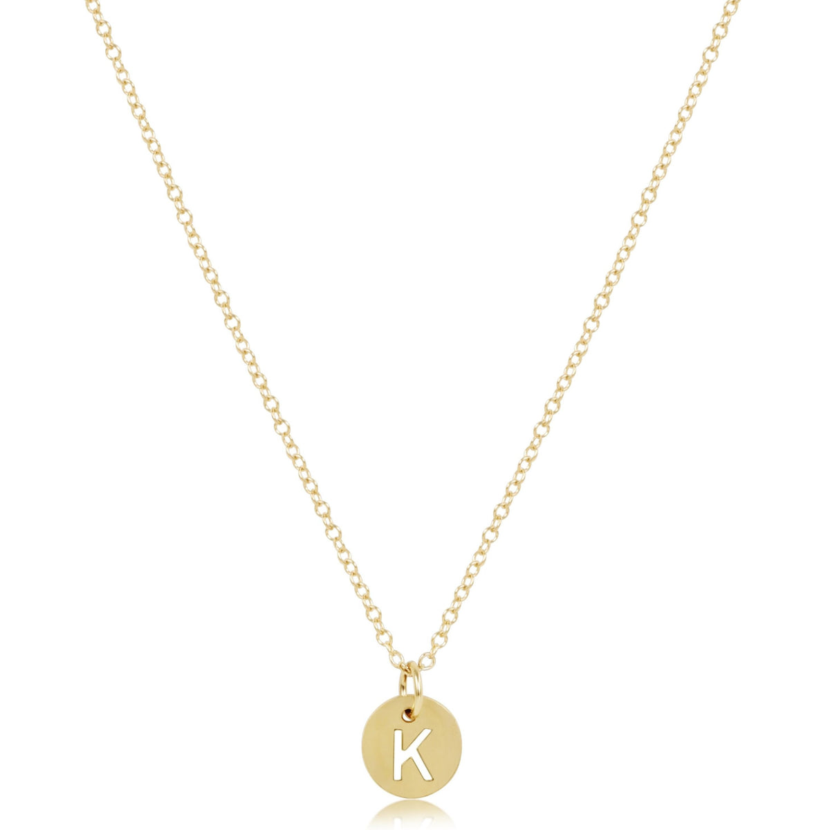 16" Necklace Gold - Respect Small Gold Disc