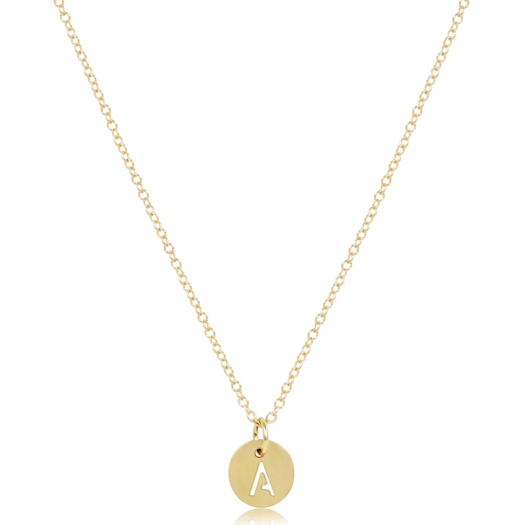 16" Necklace Gold - Respect Small Gold Disc