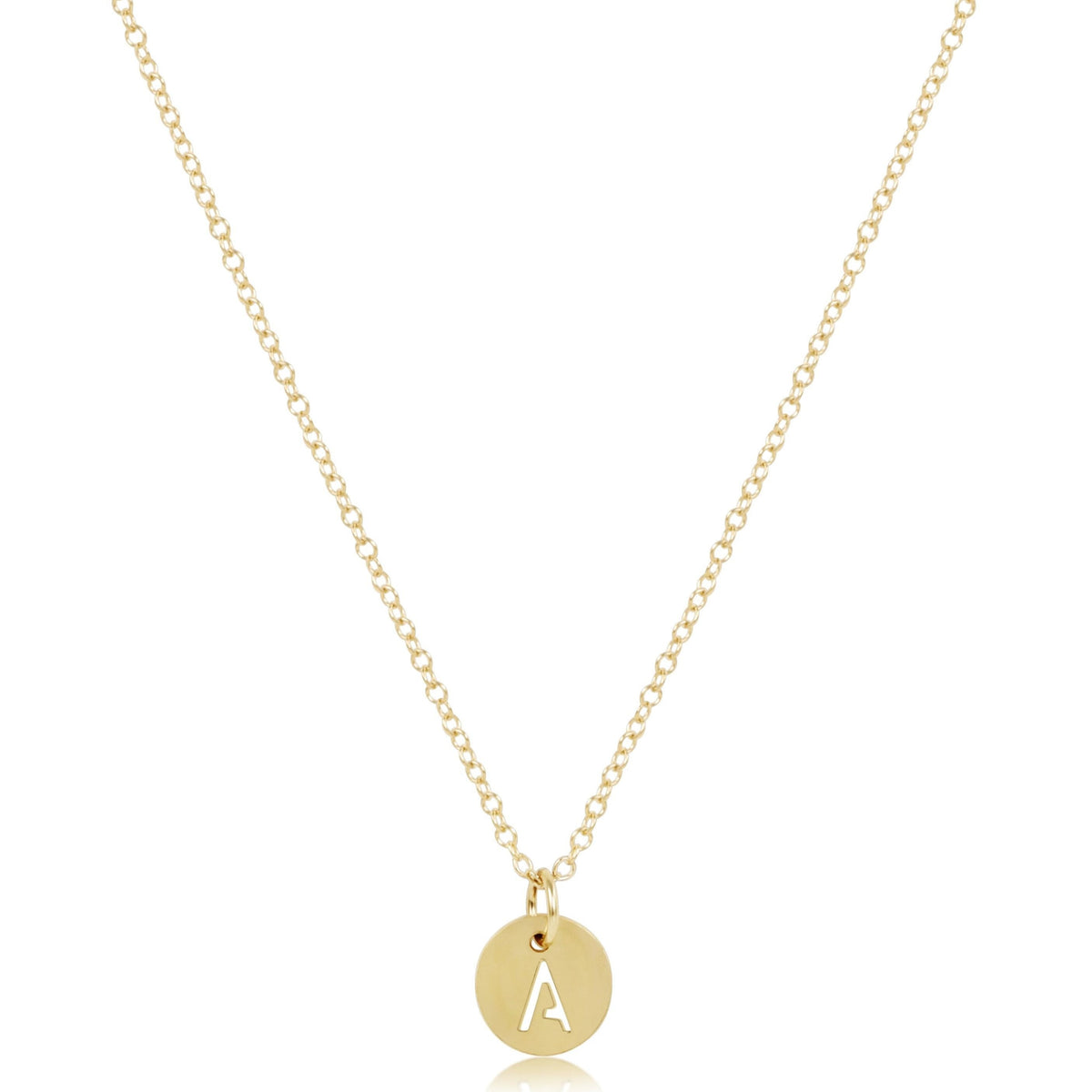 16" Necklace Gold - Respect Small Gold Disc