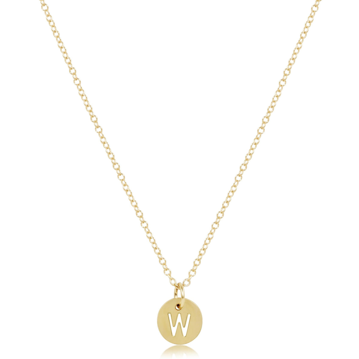 16" Necklace Gold - Respect Small Gold Disc