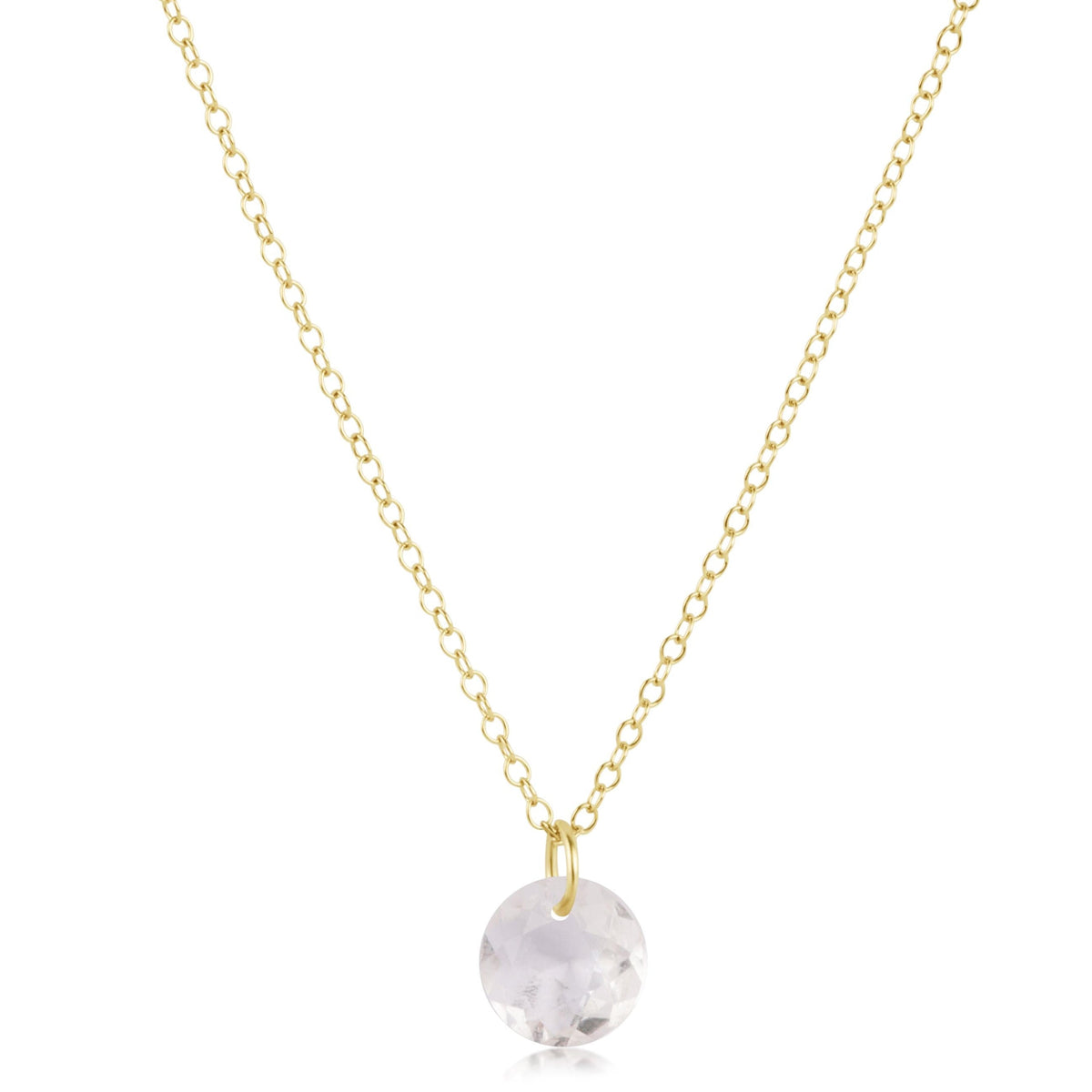 16" Necklace Gold - Reflection Small Charm - 04