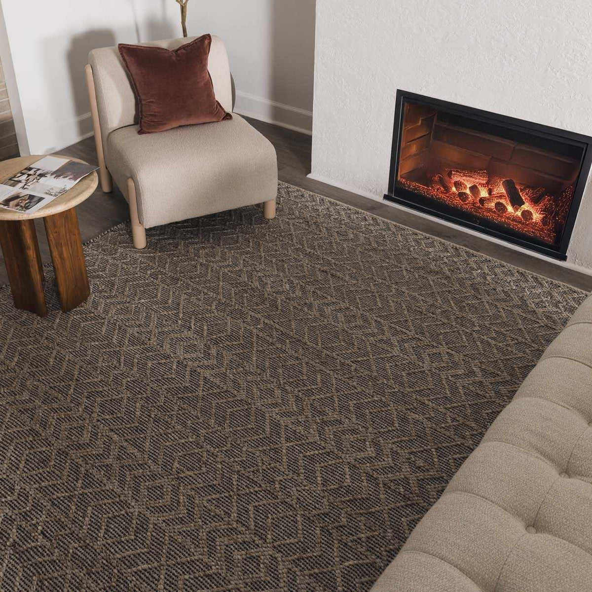 Ironia Handmade Faux Silk Rug - Clearance