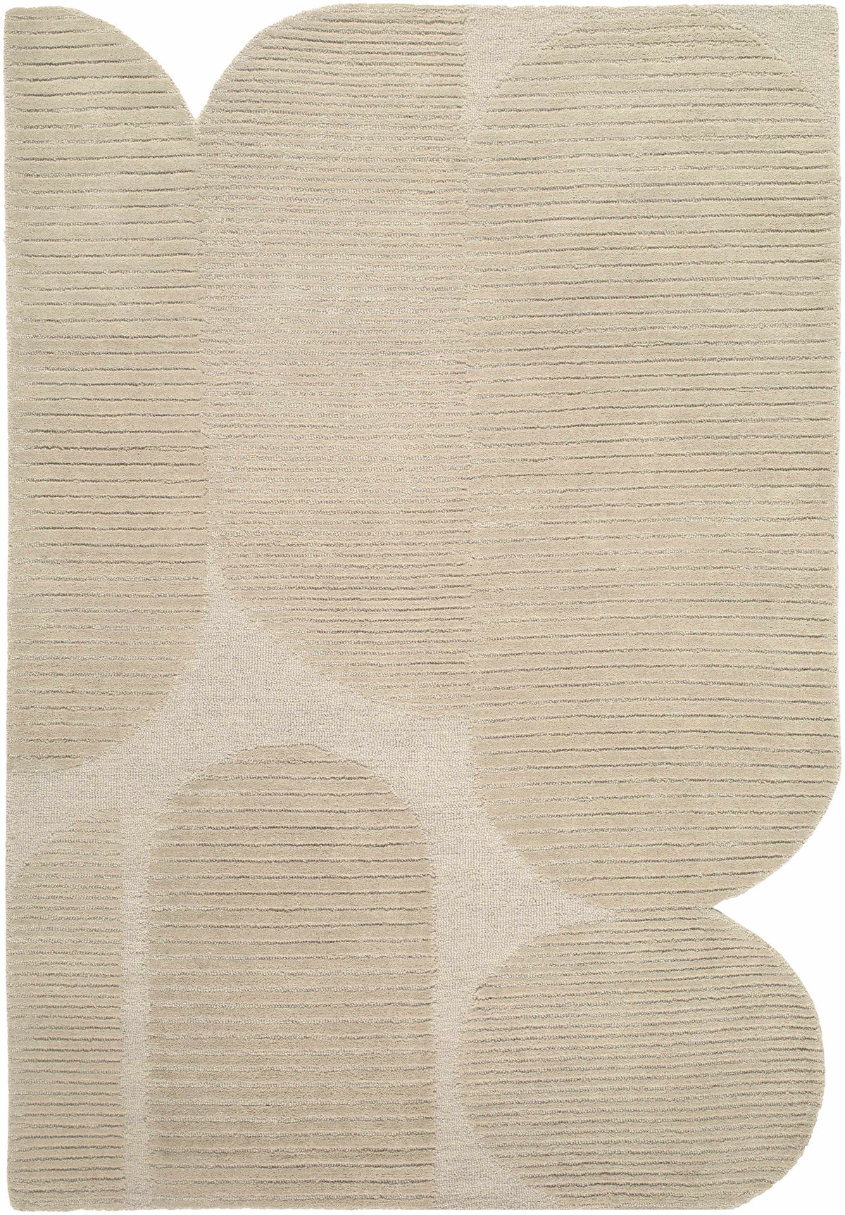 Ecrru Abstract Modern Hand Tufted Wool Area Rug