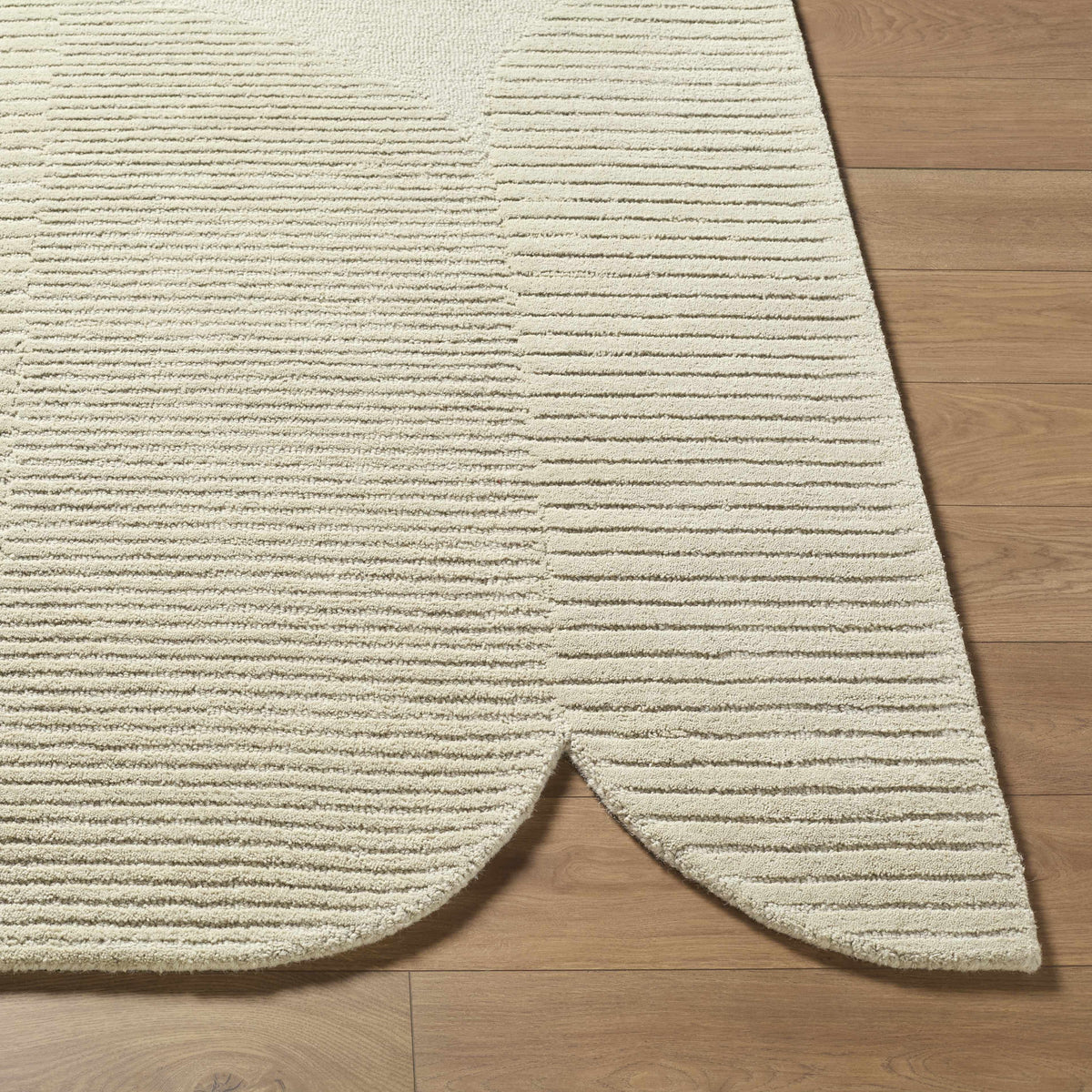 Ecrru Abstract Modern Hand Tufted Wool Area Rug