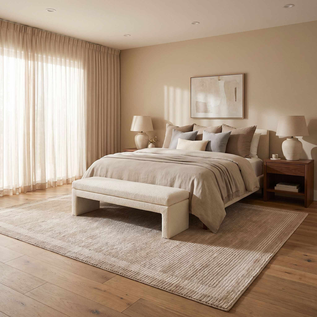 Emerin Sandstone Modern Minimalist Handmade Area Rug