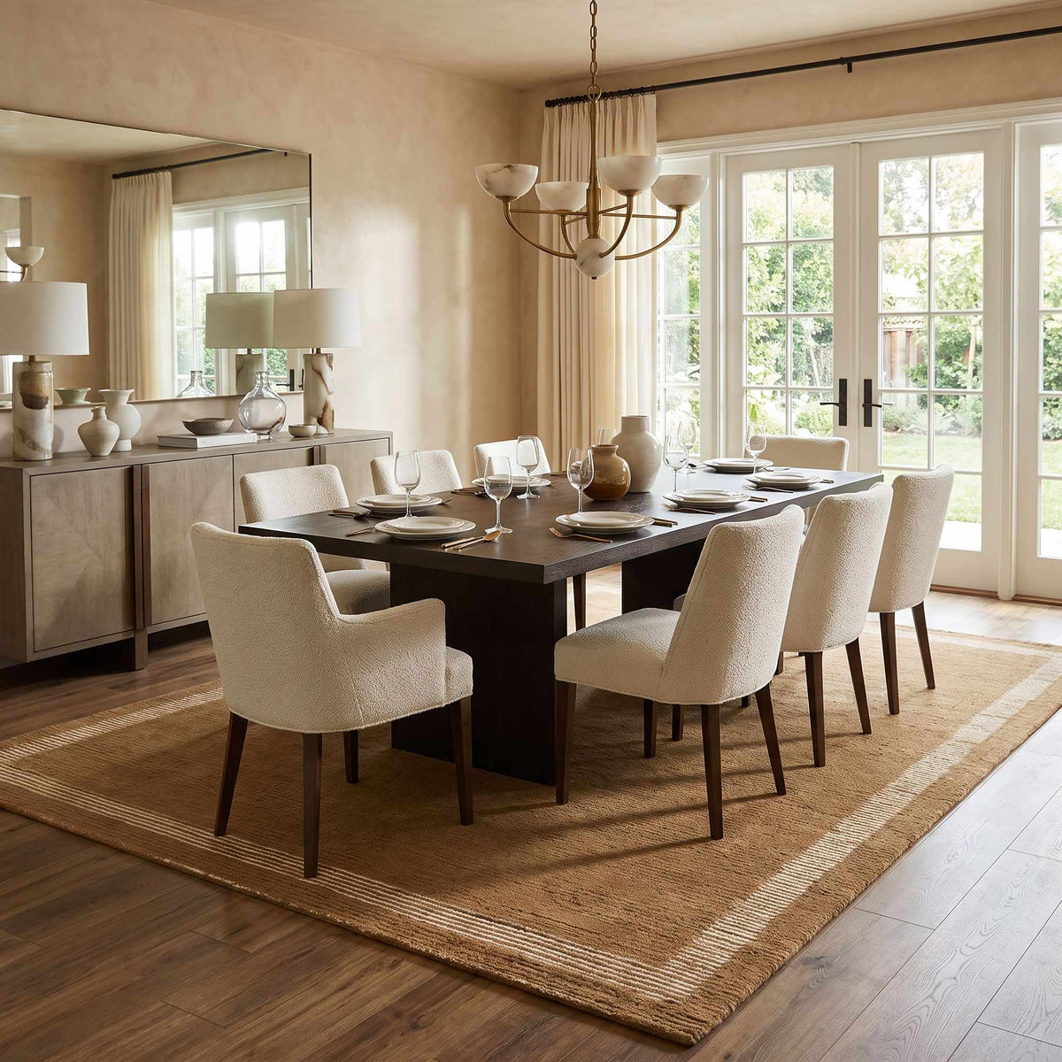Tufape Brown Modern Minimalist Handmade Area Rug