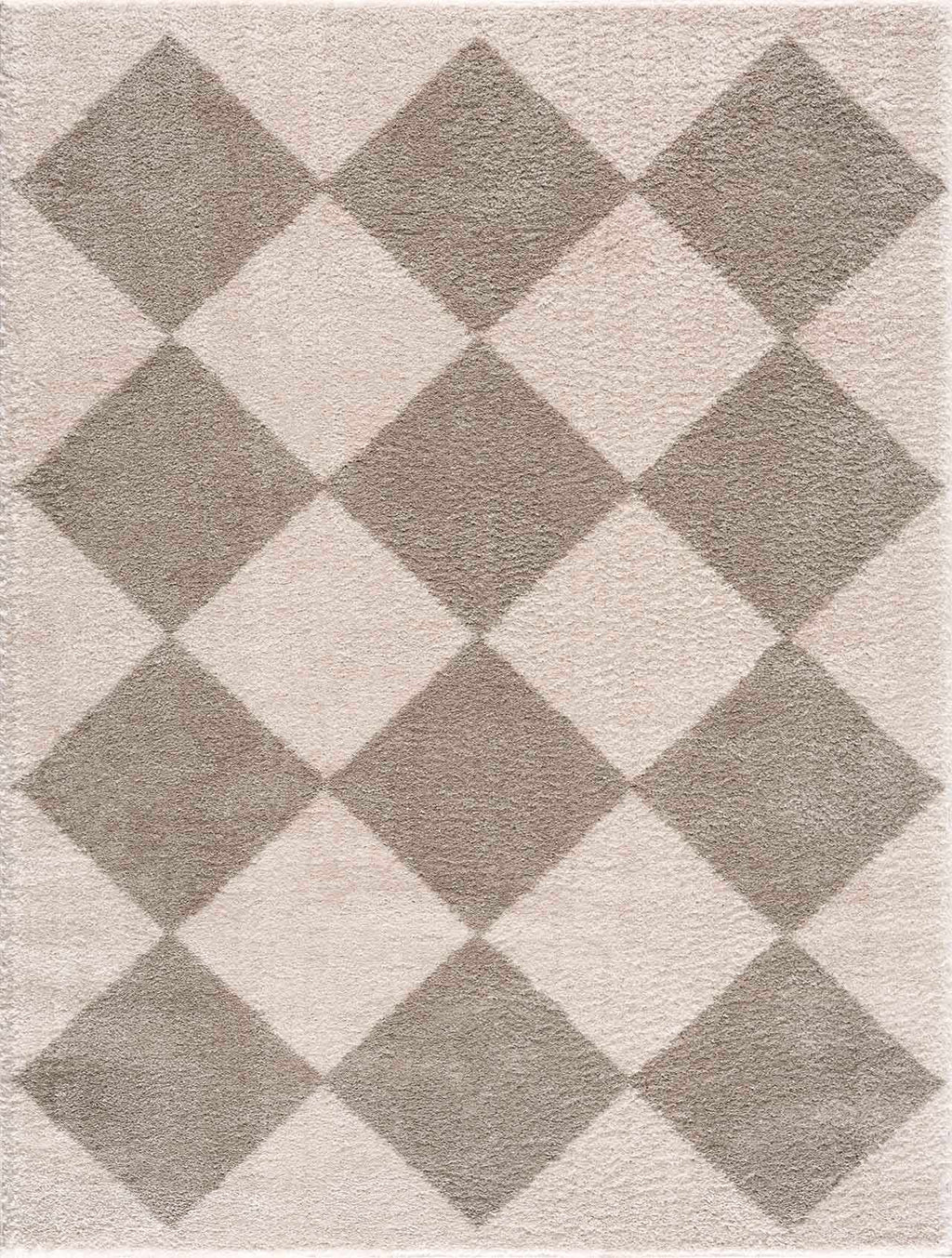 Arilla Gray Washable Diamond Area Rug