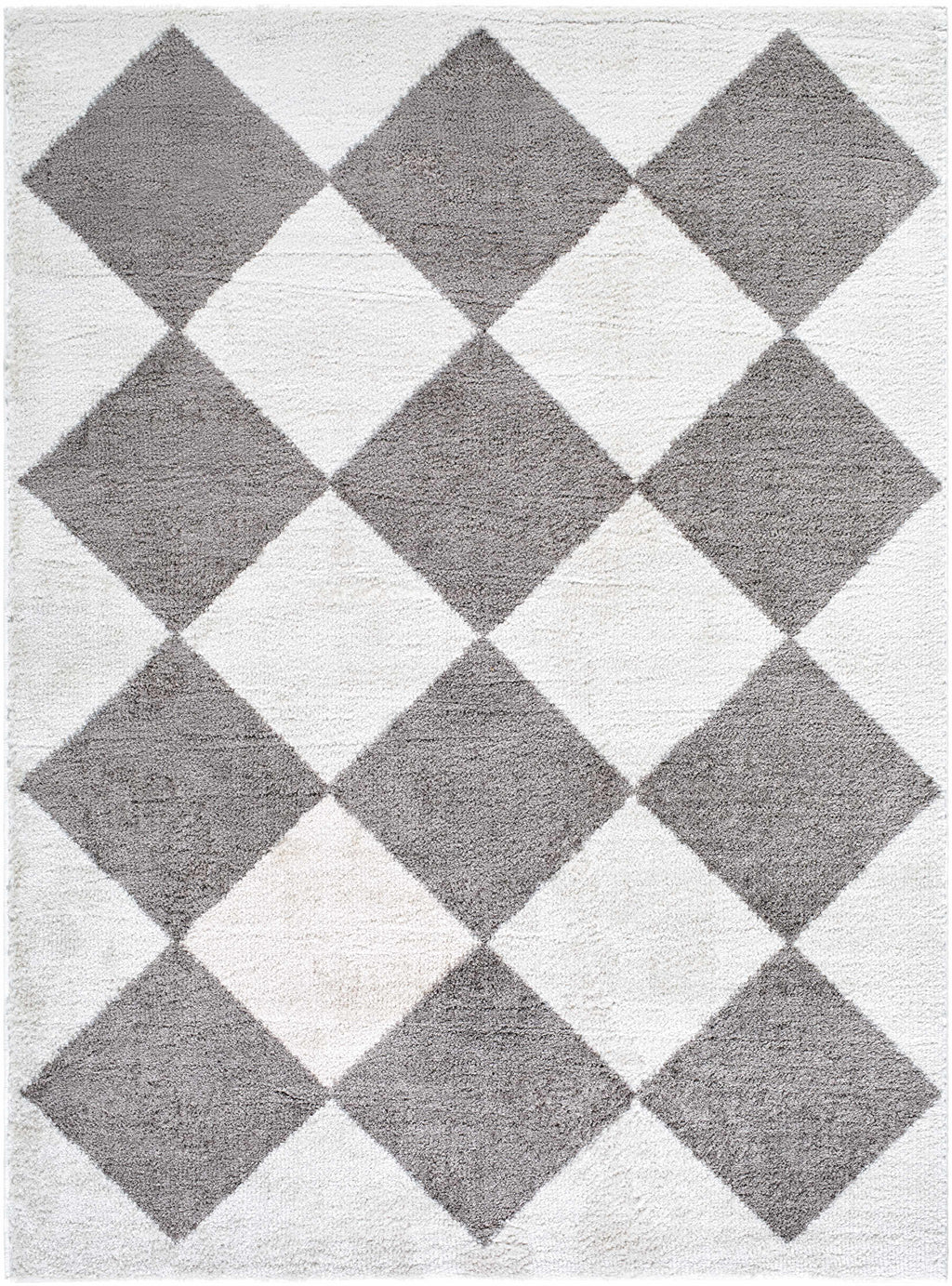 Arilla Diamond Checkered Washable Area Rug