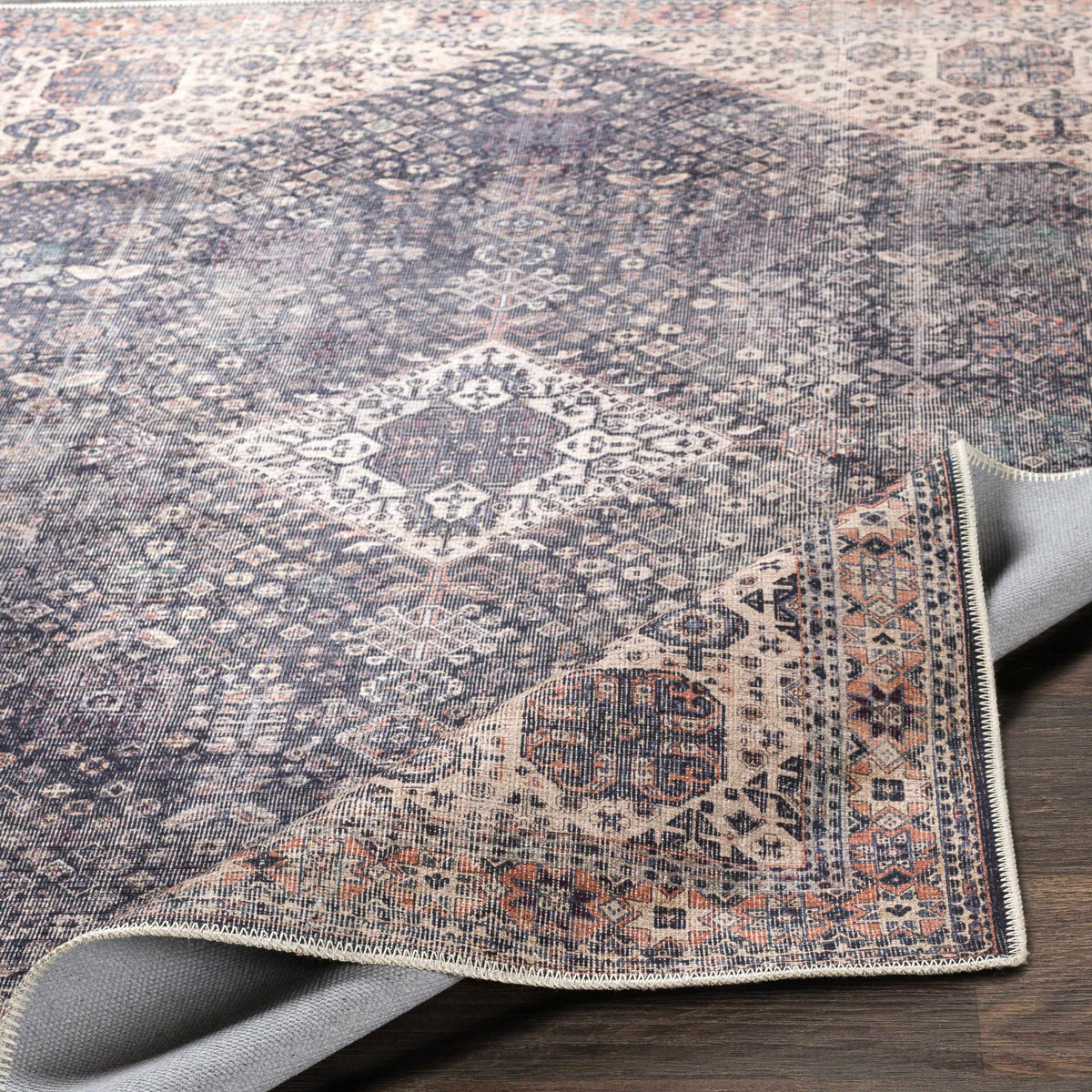Kittrell Vintage Flat Pile Washable Rug - Clearance