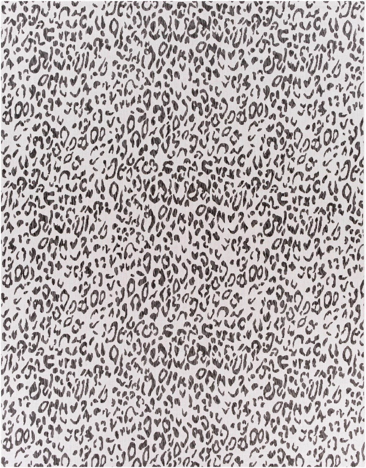 Alderbury White Leopard Print Outdoor Rug