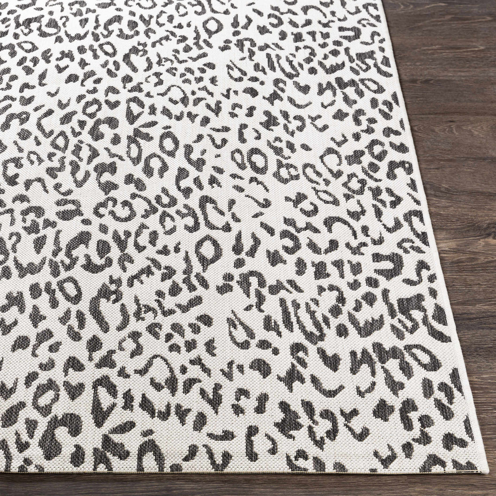 Alderbury White Leopard Print Outdoor Rug