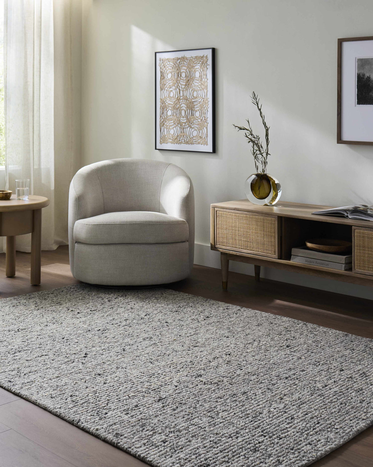 Winta Charcoal Wool Area Rug