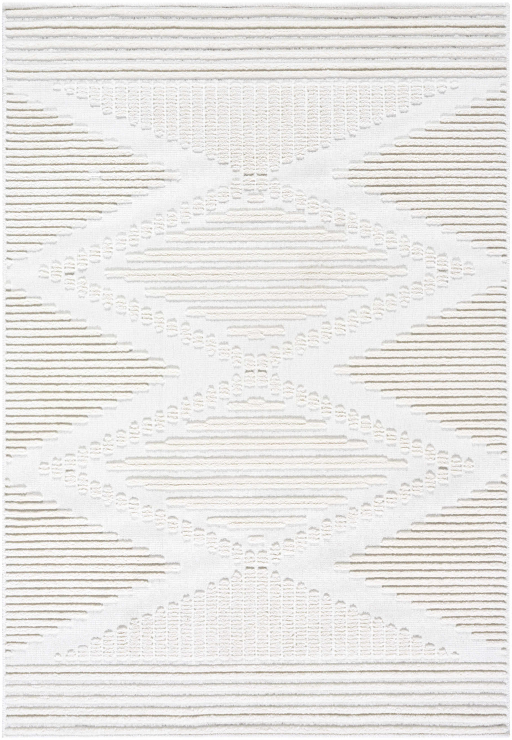 Annika Beige 3D Washable Area Rug