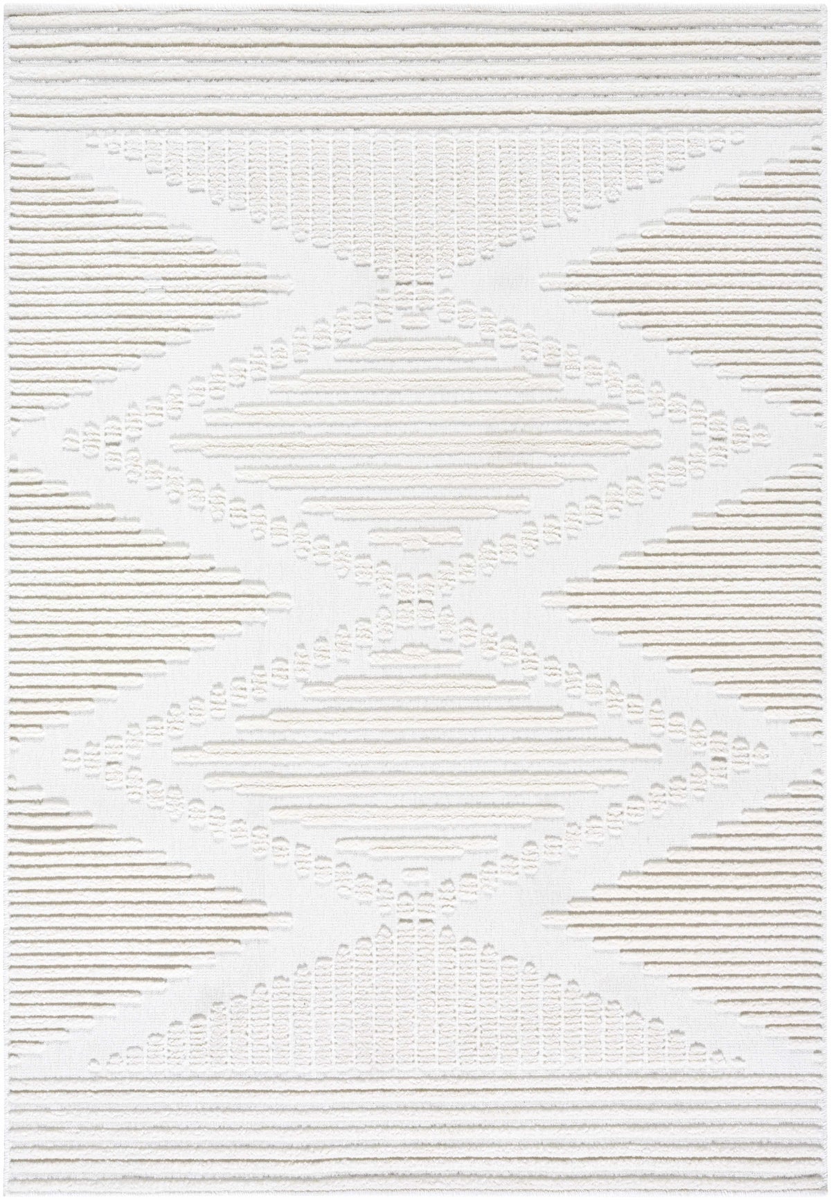 Annika Beige 3D Washable Area Rug