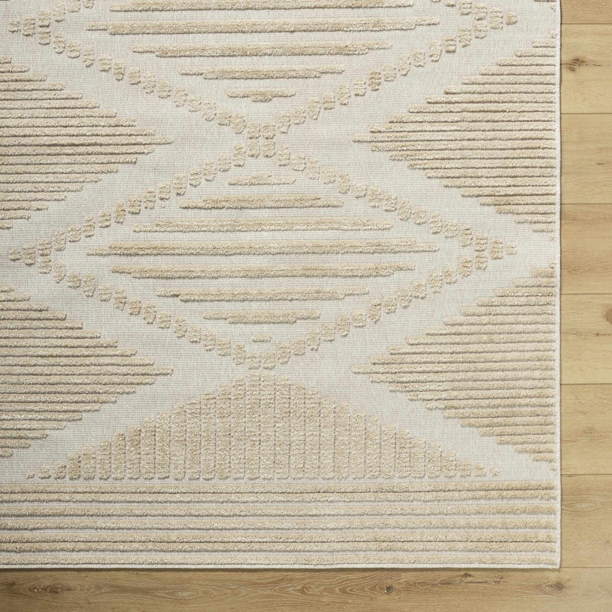 Annika Light Brown 3D Washable Area Rug