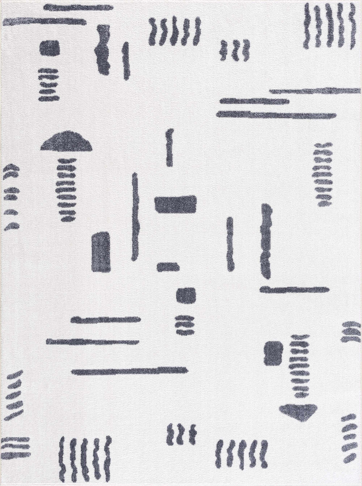 Eitan Gray Washable Area Rug - Clearance