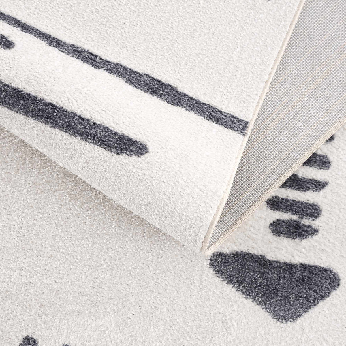 Eitan Gray Washable Area Rug - Clearance