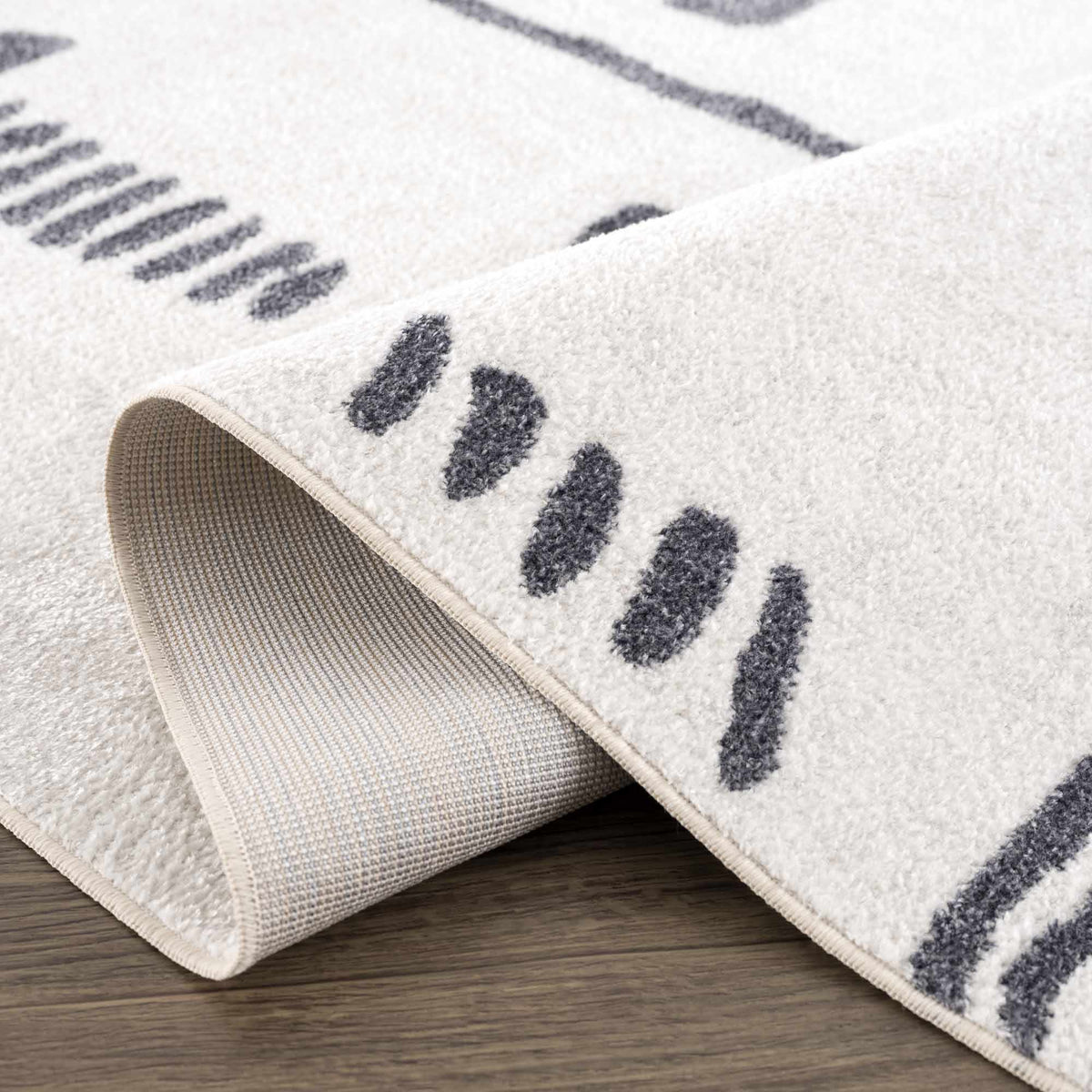 Eitan Gray Washable Area Rug - Clearance