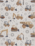 Construction Washable Kids Area Rug