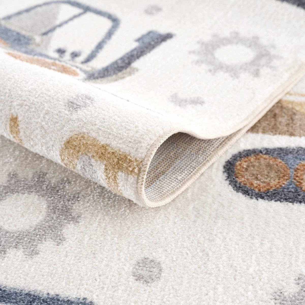 Construction Washable Kids Area Rug