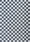 Imaran Antrasit Cream Checkered Washable Area Rug