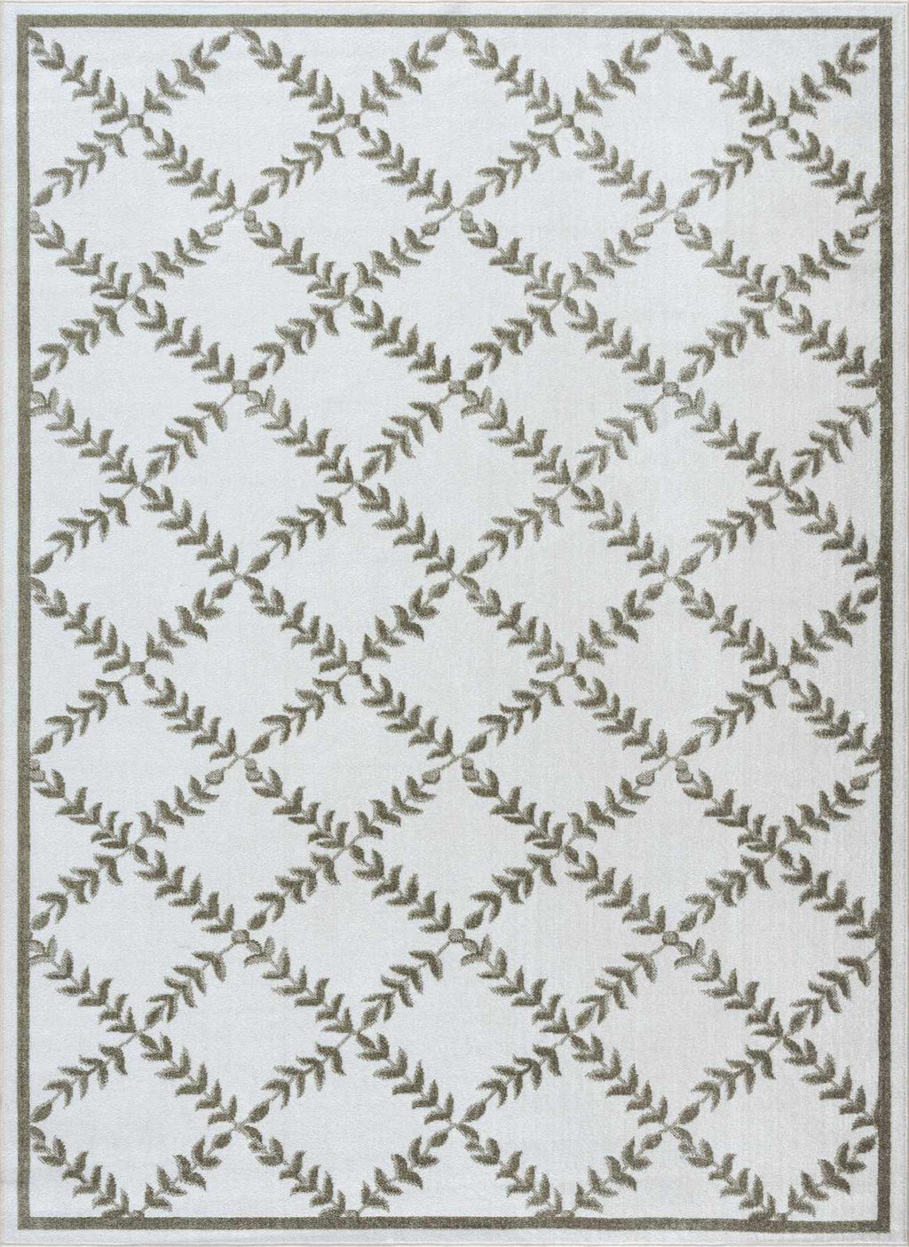 Donier Beige Geometric Washable Area Rug