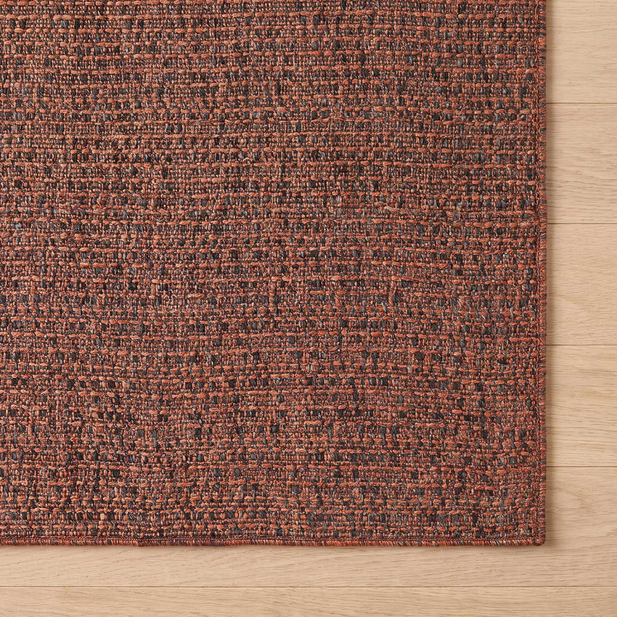 Nitumu Terracotta Traditional Coastal Outdoor Safe Machine Woven Area Rug
