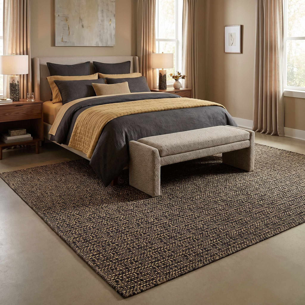 Nitumu Yellow Traditional Coastal Outdoor Safe Machine Woven Area Rug