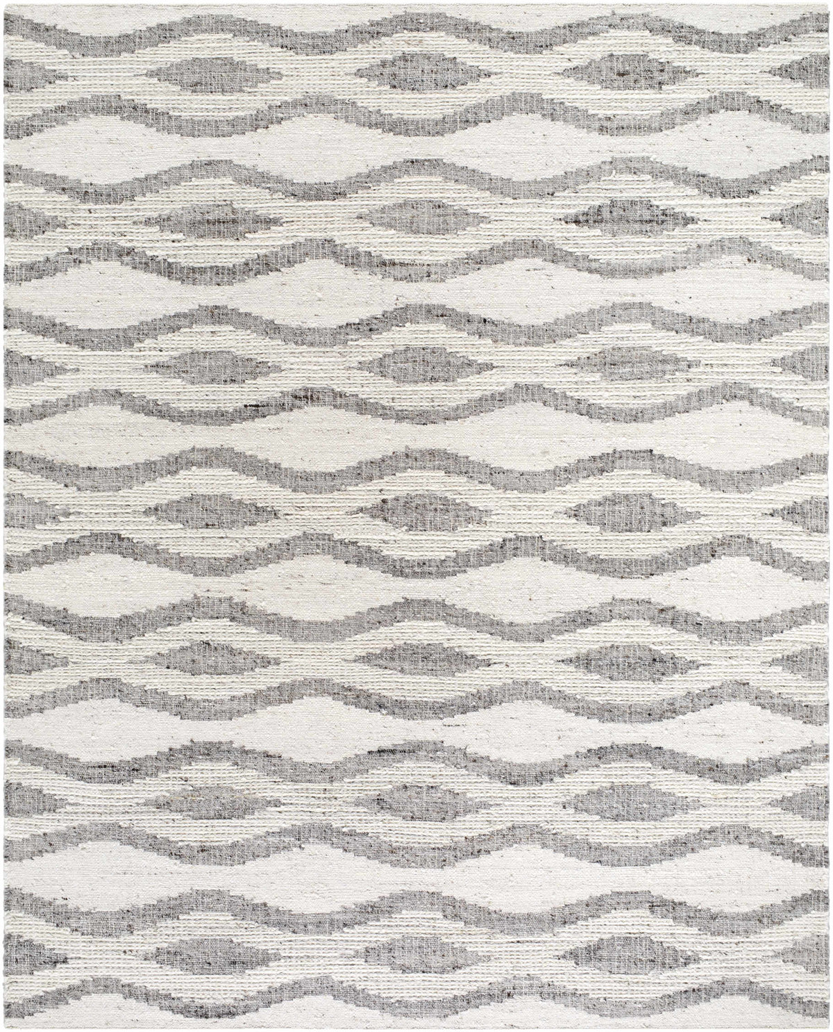 Lavalwaves Hand Woven Flatweave Wool Carpet - Clearance