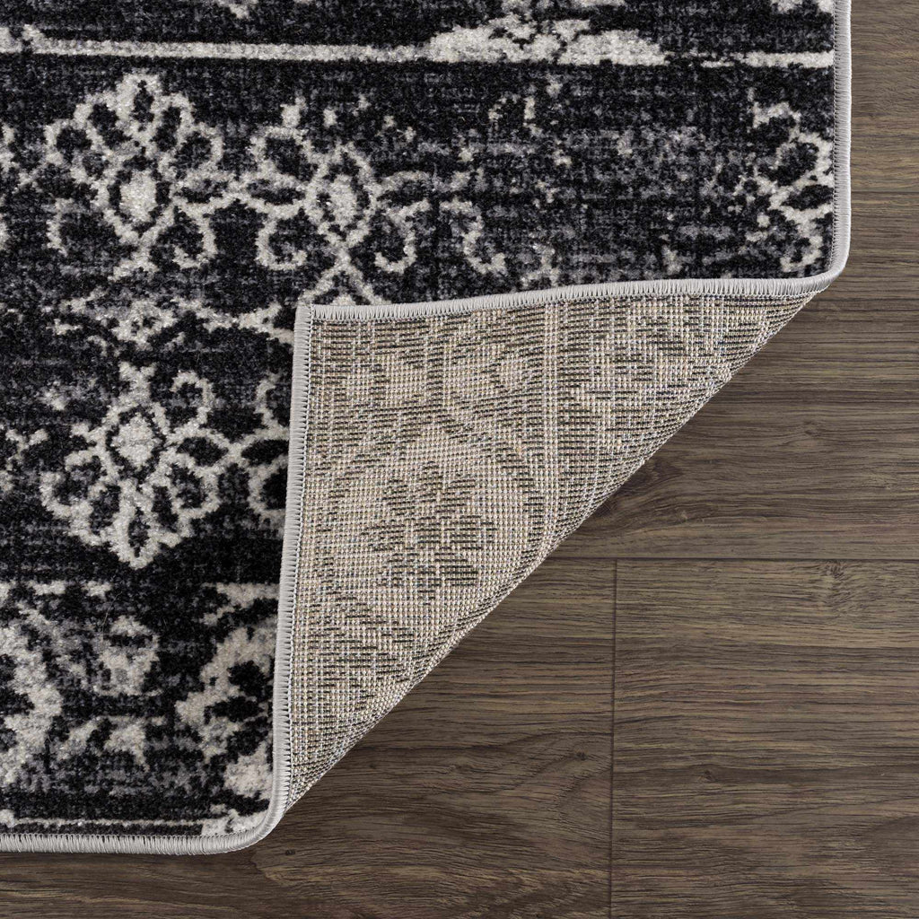 Kahraman Black & White Washable Rug - Clearance
