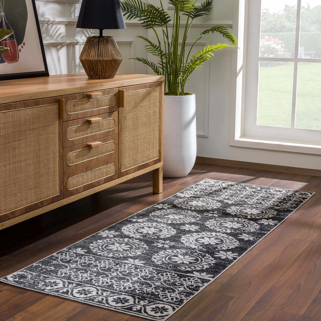 Kahraman Black & White Washable Rug - Clearance