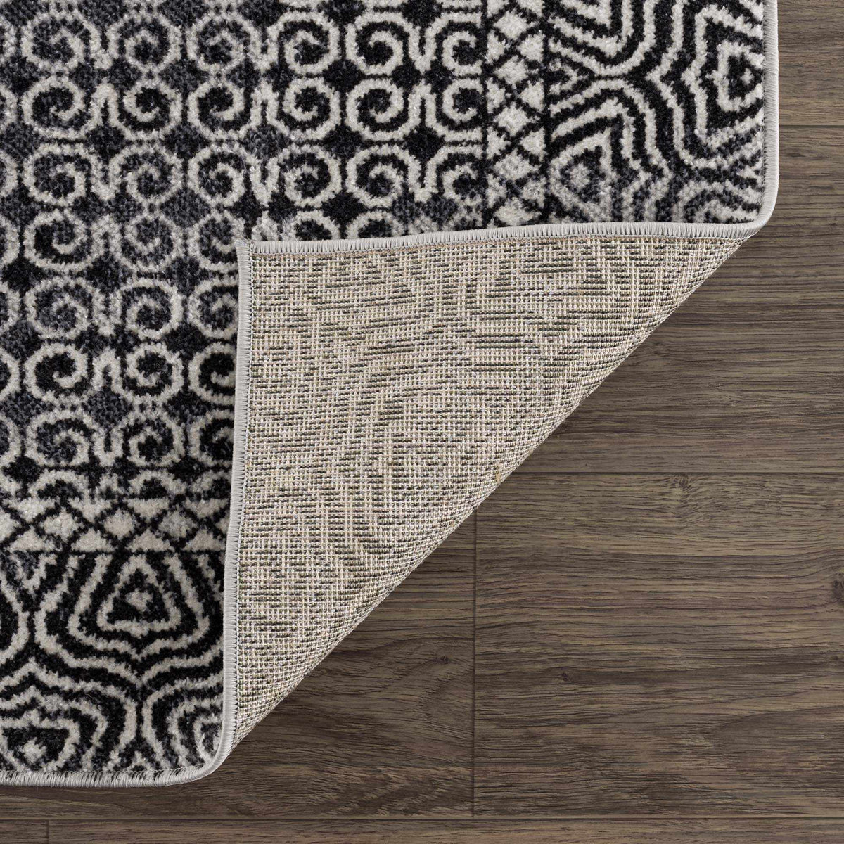 Coledale Black & White Washable Rug - Clearance