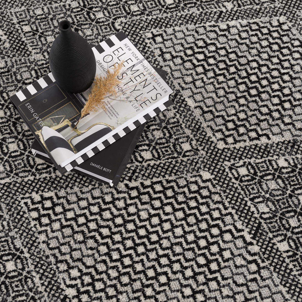 Coledale Black & White Washable Rug - Clearance