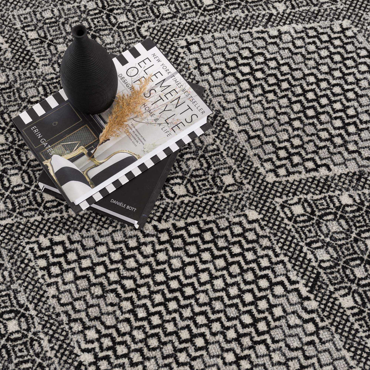 Coledale Black & White Washable Rug - Clearance